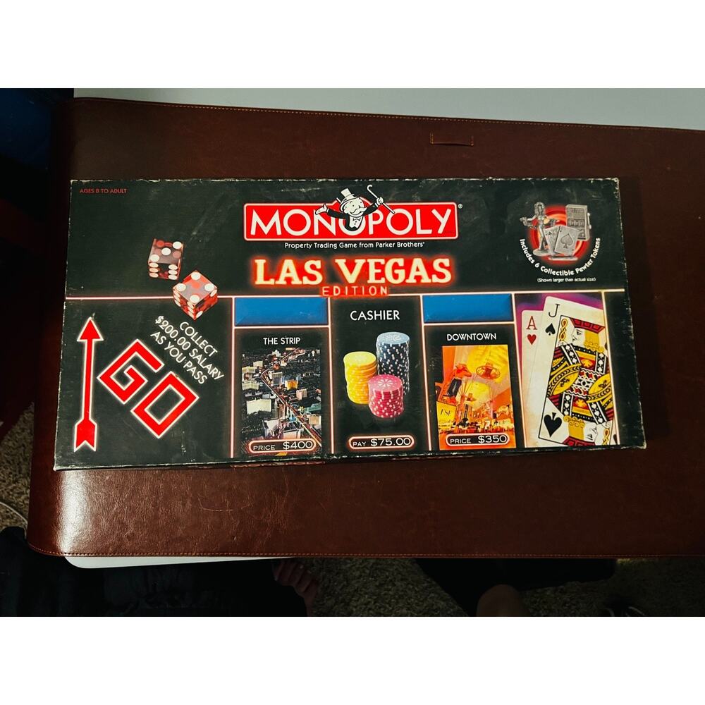 2000 Monopoly Las Vegas Edition Property Trading Board Game New Factory Sealed